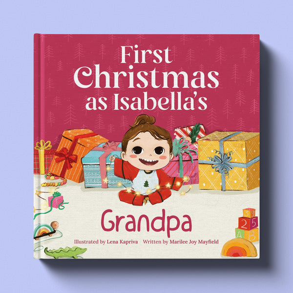 Personalized Grandpa's First Christmas Book