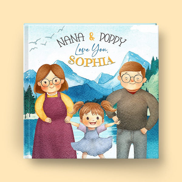Personalized Nanny and Poppy Grandparents Book