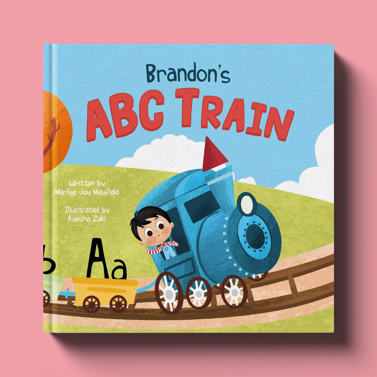 Cover of ABC Train, a personalized alphabet storybook