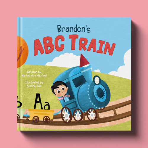 Cover of ABC Train, a personalized bedtime storybook