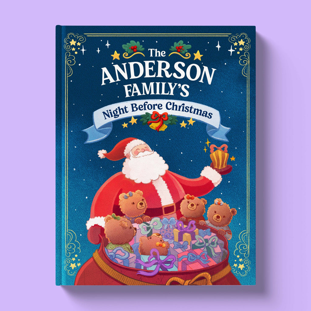 Cover of Your Family's Night Before Christmas, a personalized holiday storybook