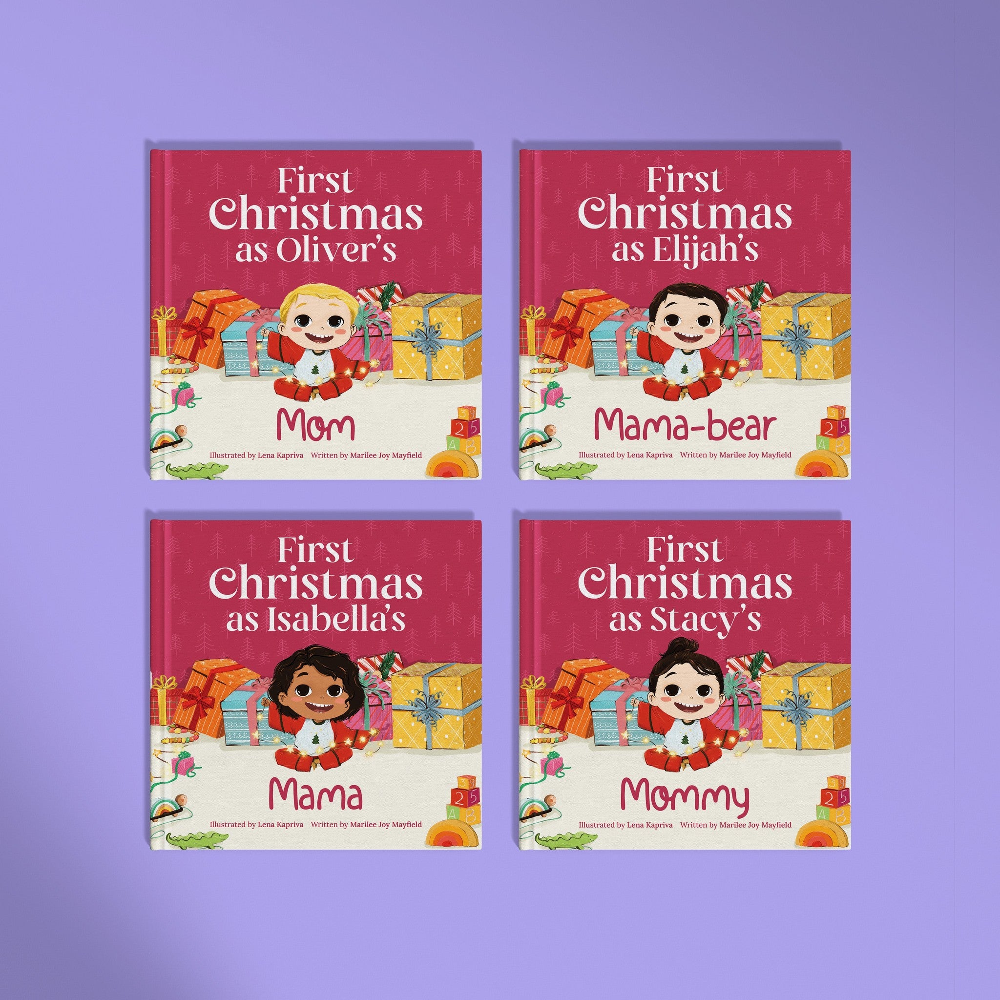 Inside page from First Christmas as Grandma, a personalized holiday storybook
