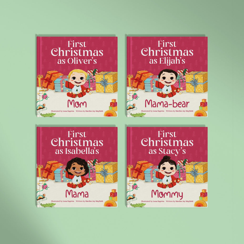 Inside page from First Christmas as Mommy, a personalized holiday storybook