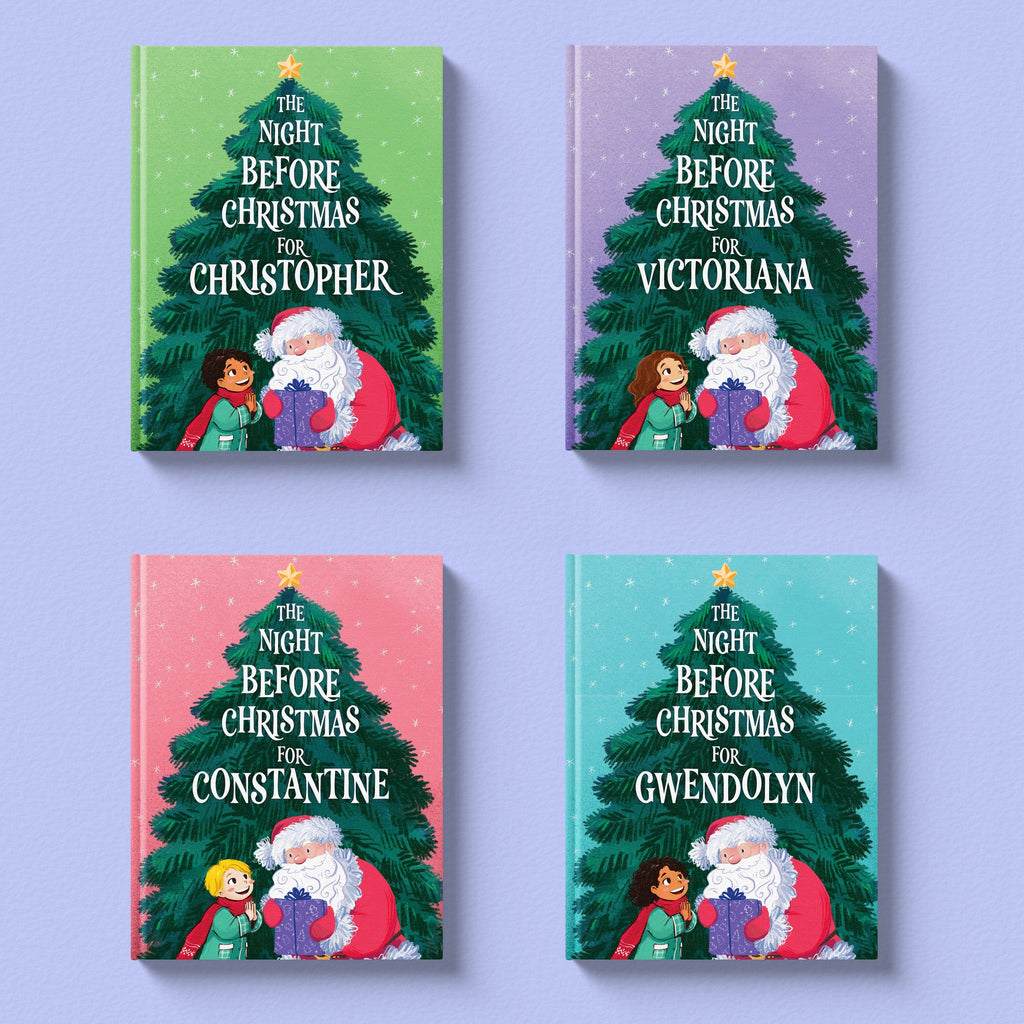 Inside page from The Night Before Christmas, a personalized holiday storybook