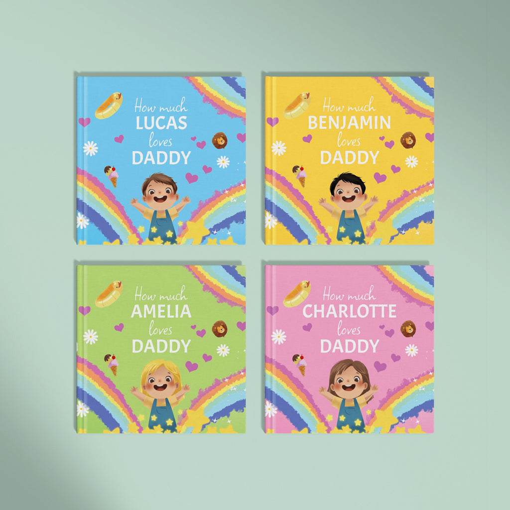 Inside page from How Much I Love Daddy, a personalized keepsake storybook
