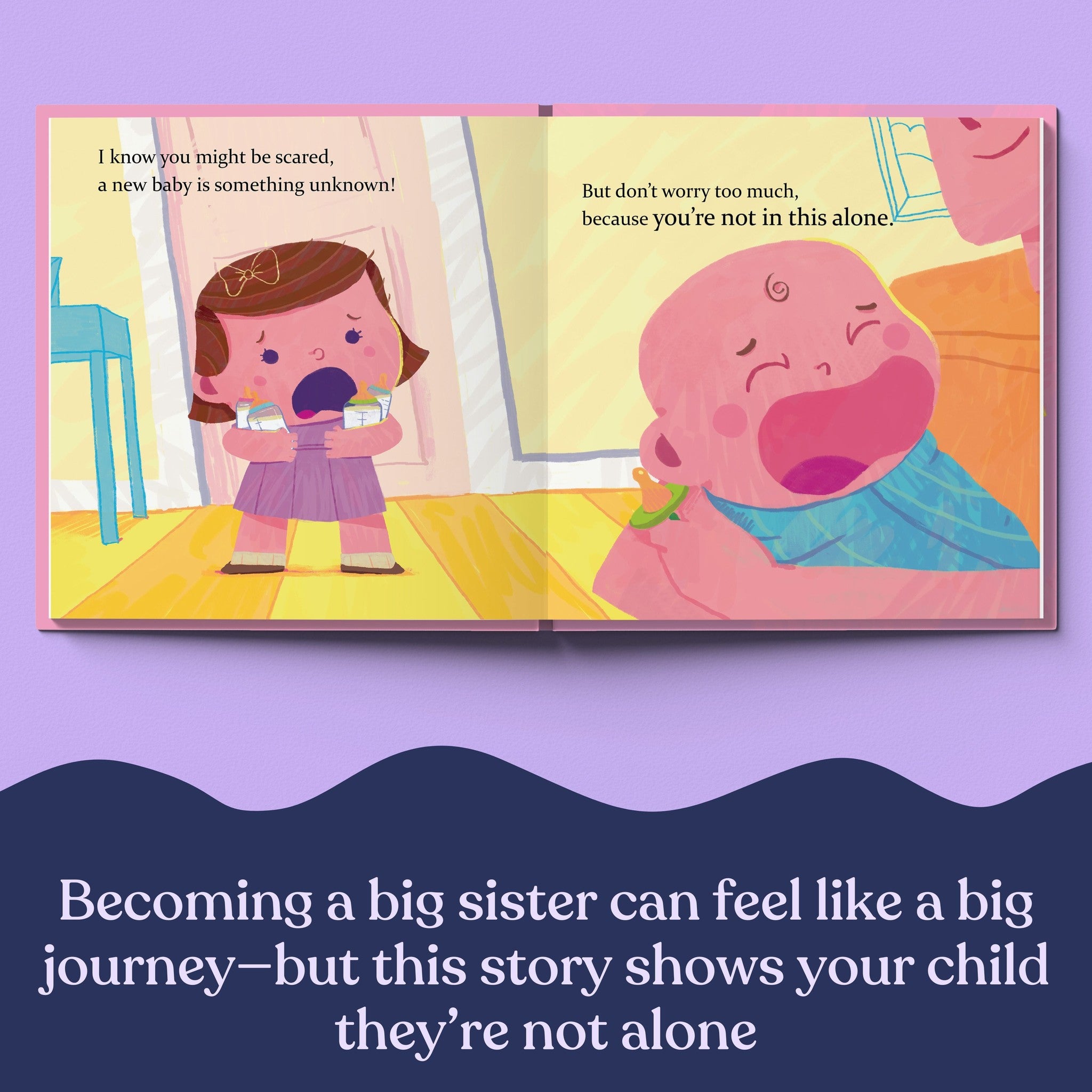 Inside page from The Best Big Sister Ever, a personalized keepsake storybook
