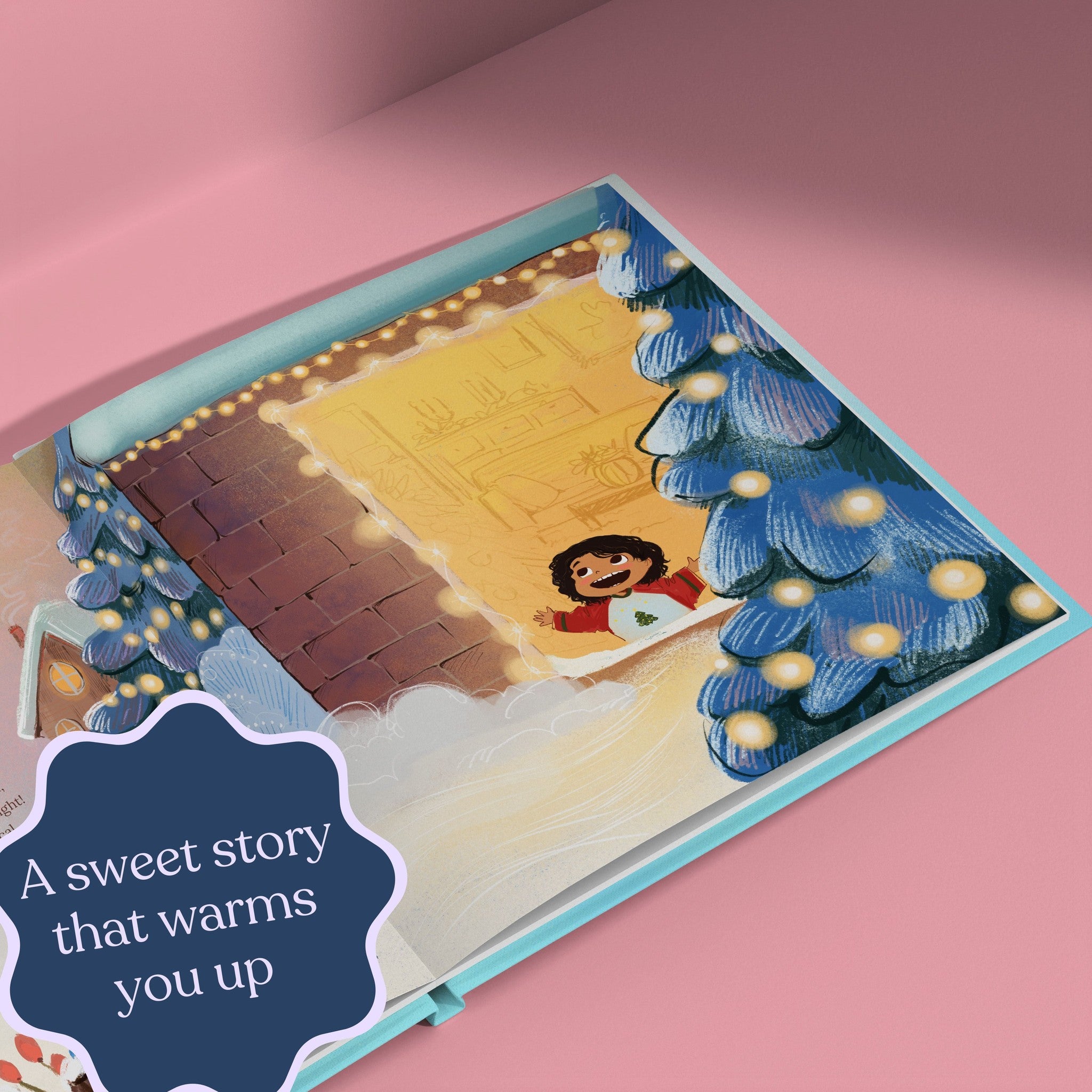 Inside page from My First Christmas with Daddy, a personalized holiday storybook