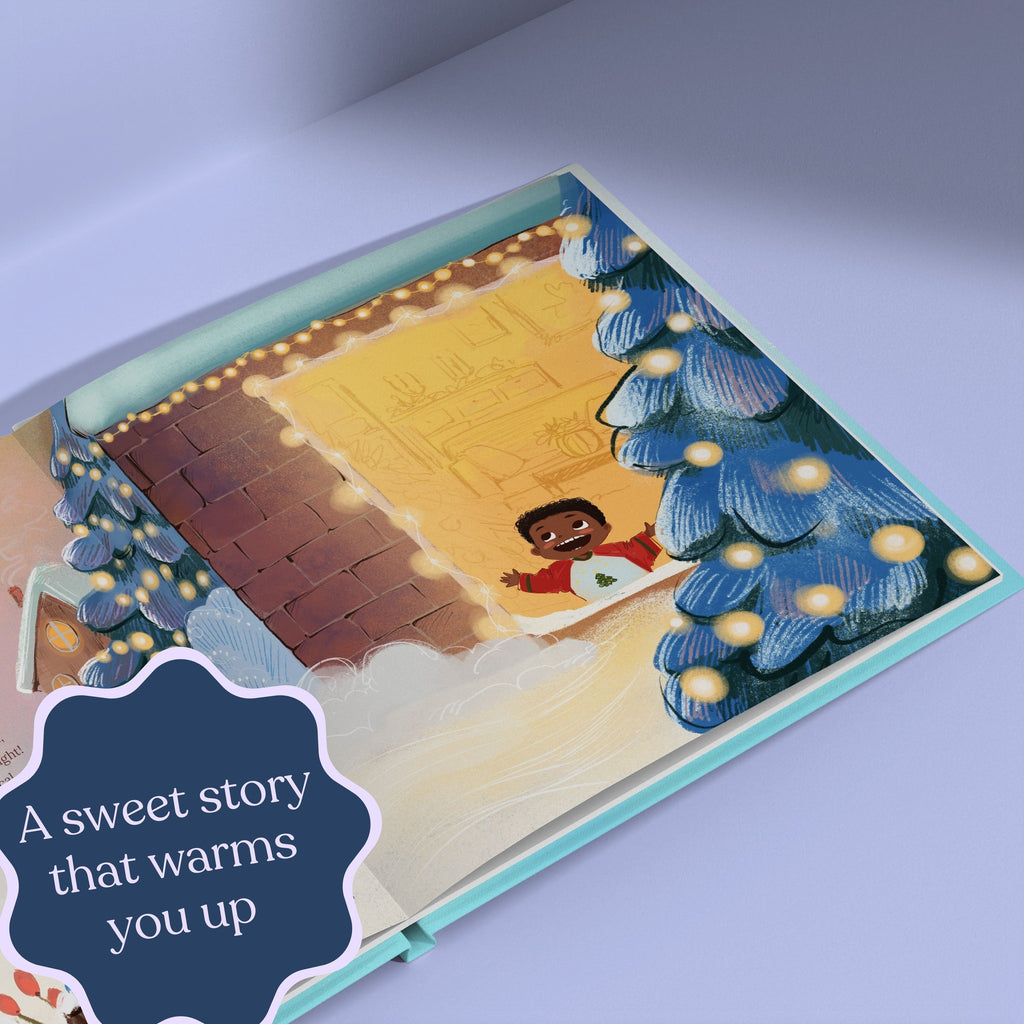 Inside page from My First Christmas with Grandpa, a personalized holiday storybook