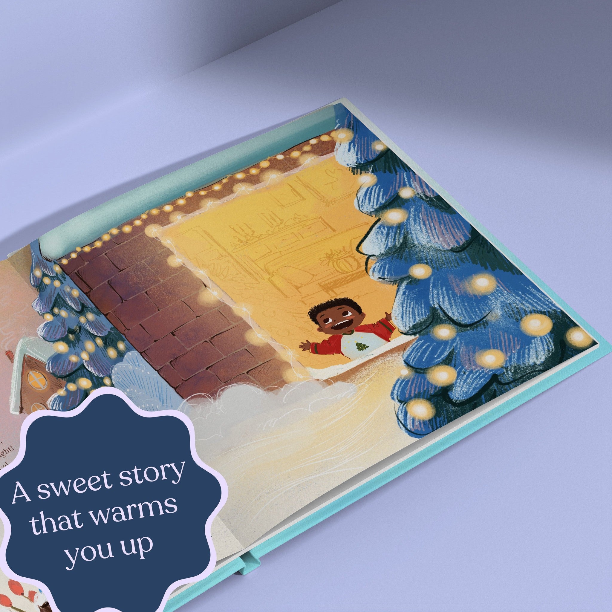 Inside page from My First Christmas with Grandpa, a personalized holiday storybook