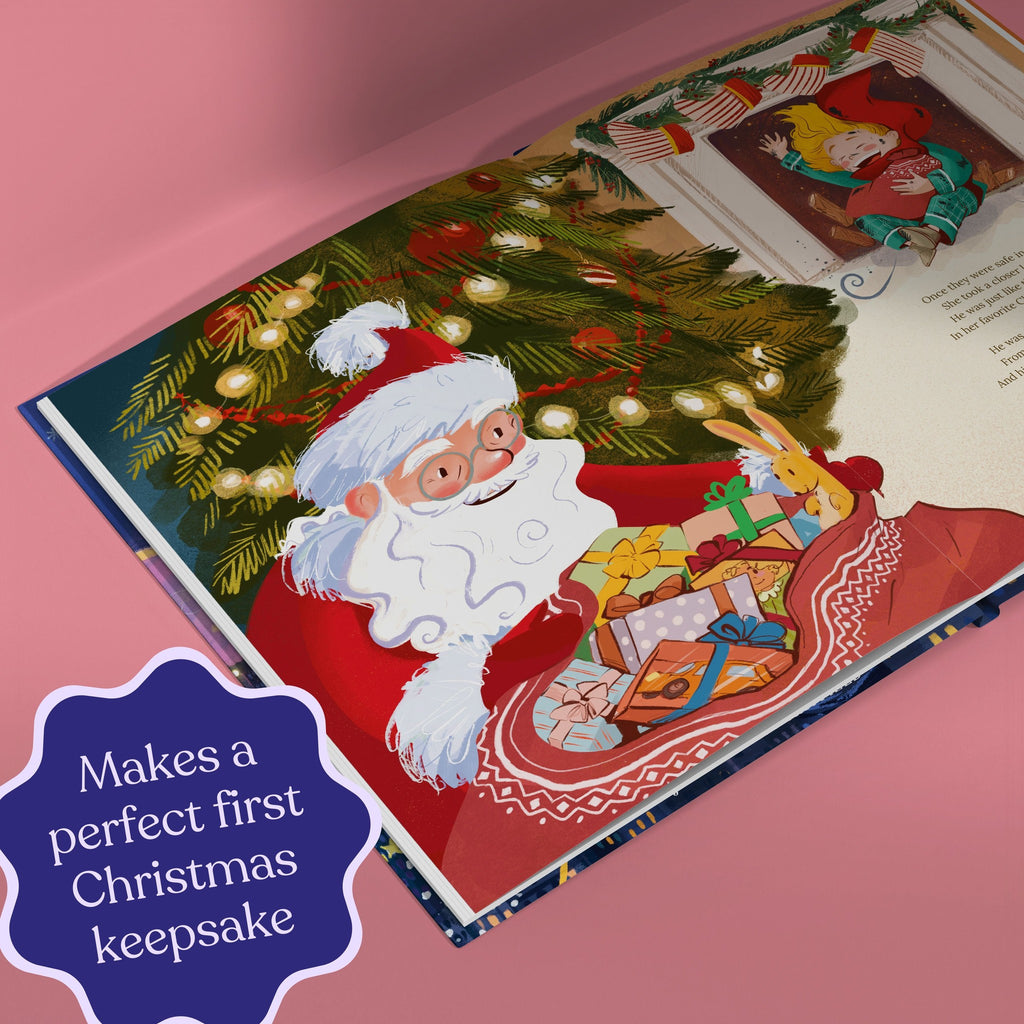 Inside page from The Night Before Christmas, a personalized holiday storybook
