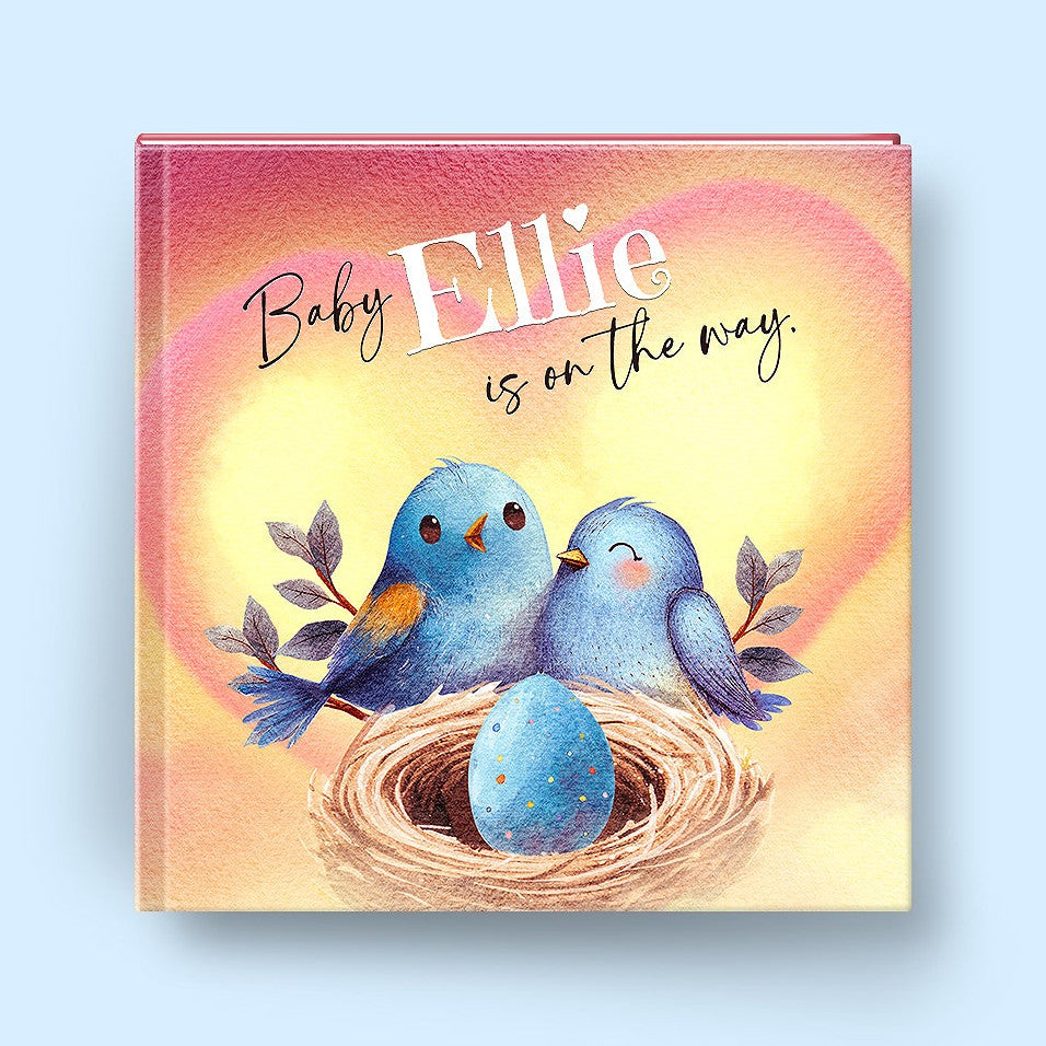 Cover of Baby is on the way, a personalized milestone keepsake book