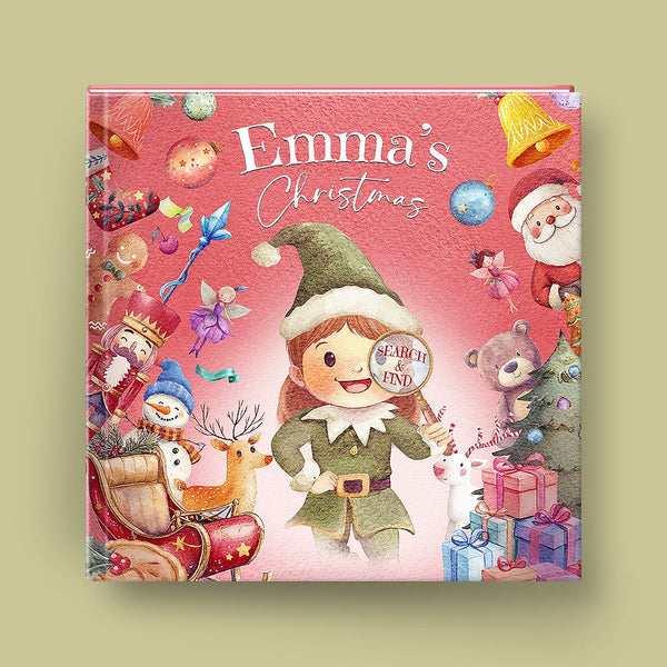Personalized North Pole Search-and-Find Christmas Book