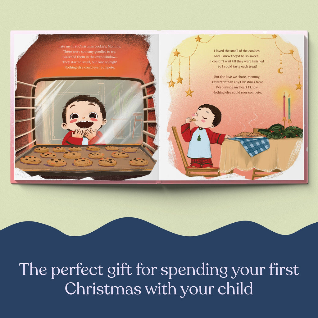 Inside page from My First Christmas with Mommy, a personalized holiday storybook