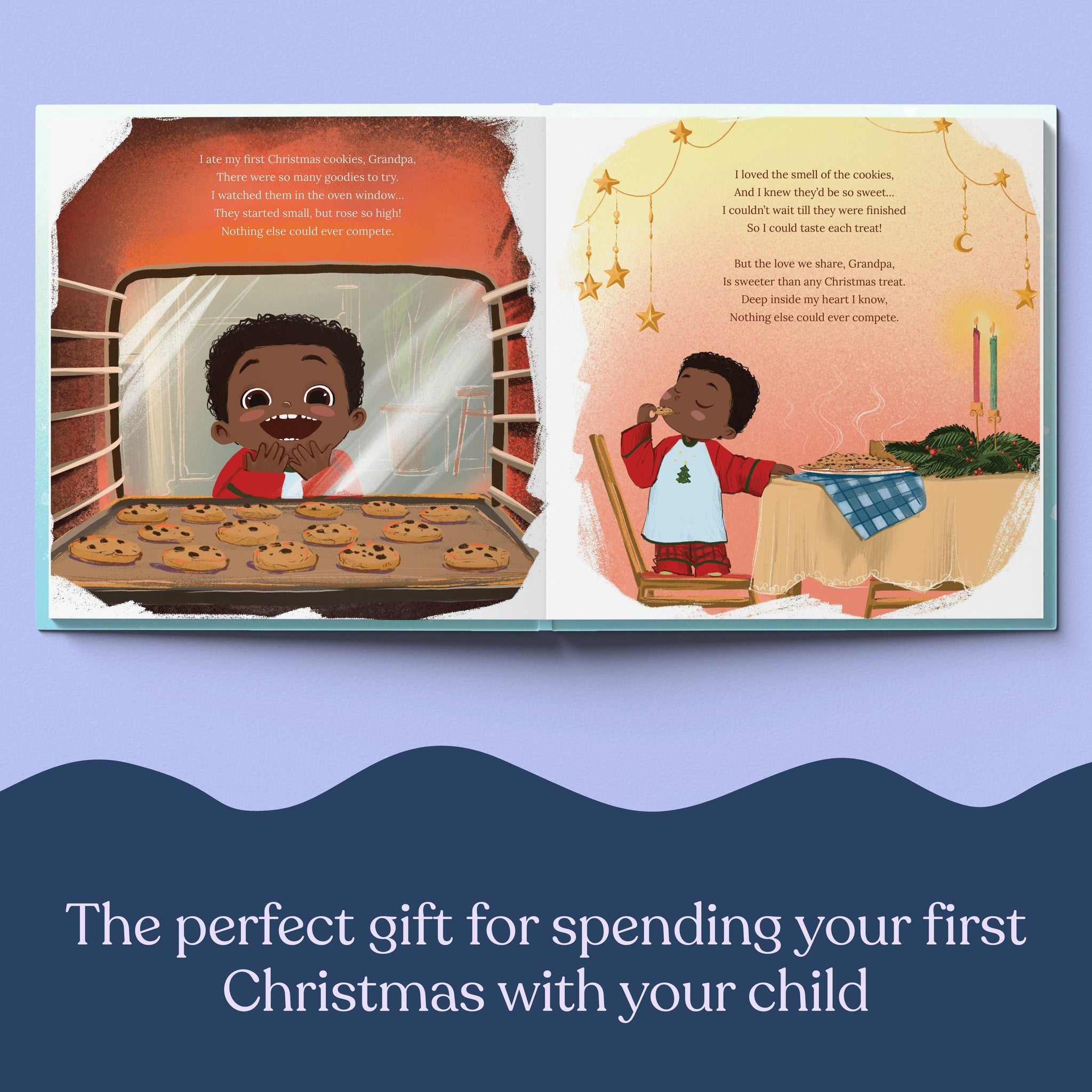 Inside page from My First Christmas with Grandpa, a personalized holiday storybook