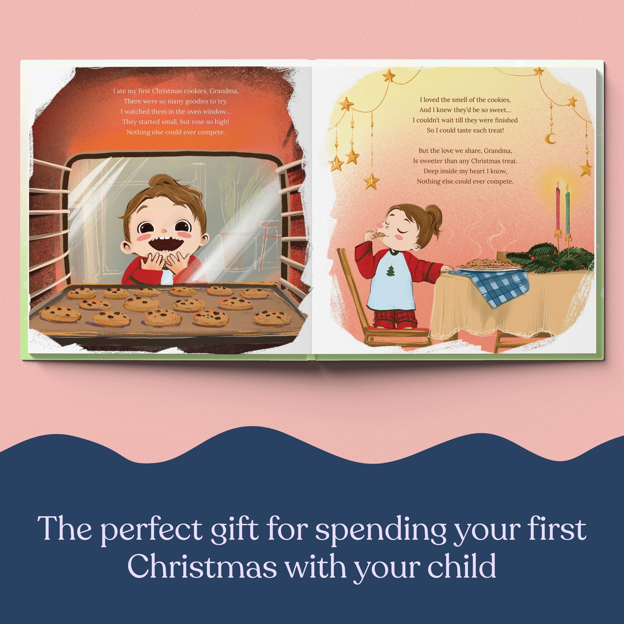 Inside page from My First Christmas with Grandma, a personalized holiday storybook