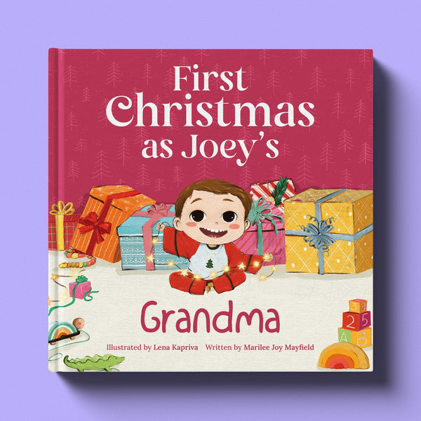 Personalized Grandma's First Christmas as a Grandmother Book