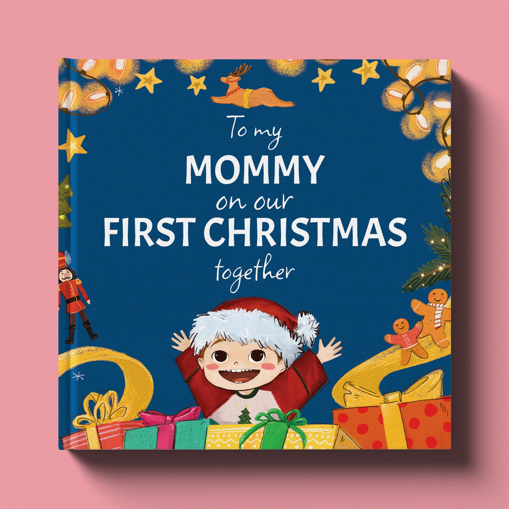 Cover of On Our First Christmas Mommy, a personalized holiday storybook