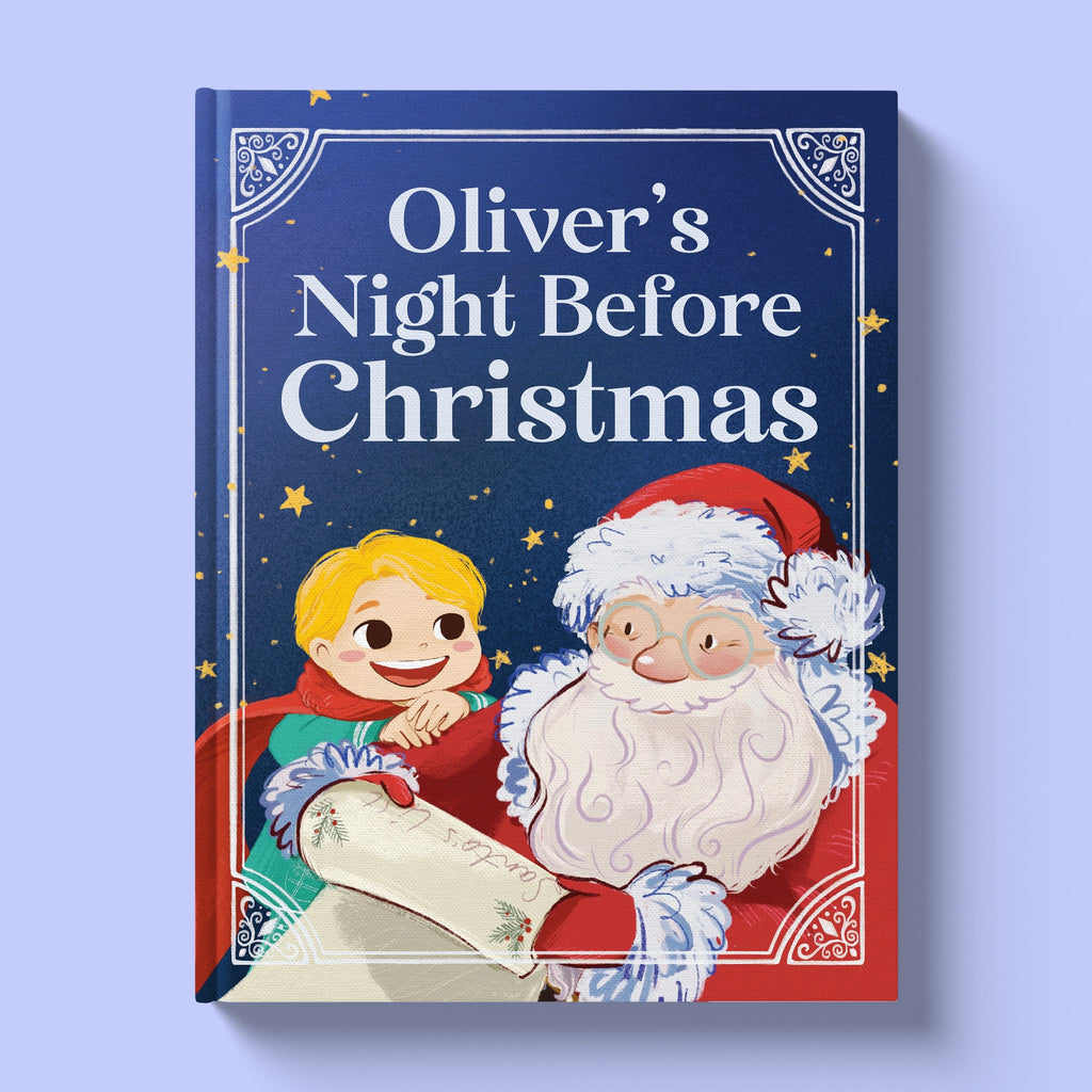 Cover of the personalized Christmas Eve book