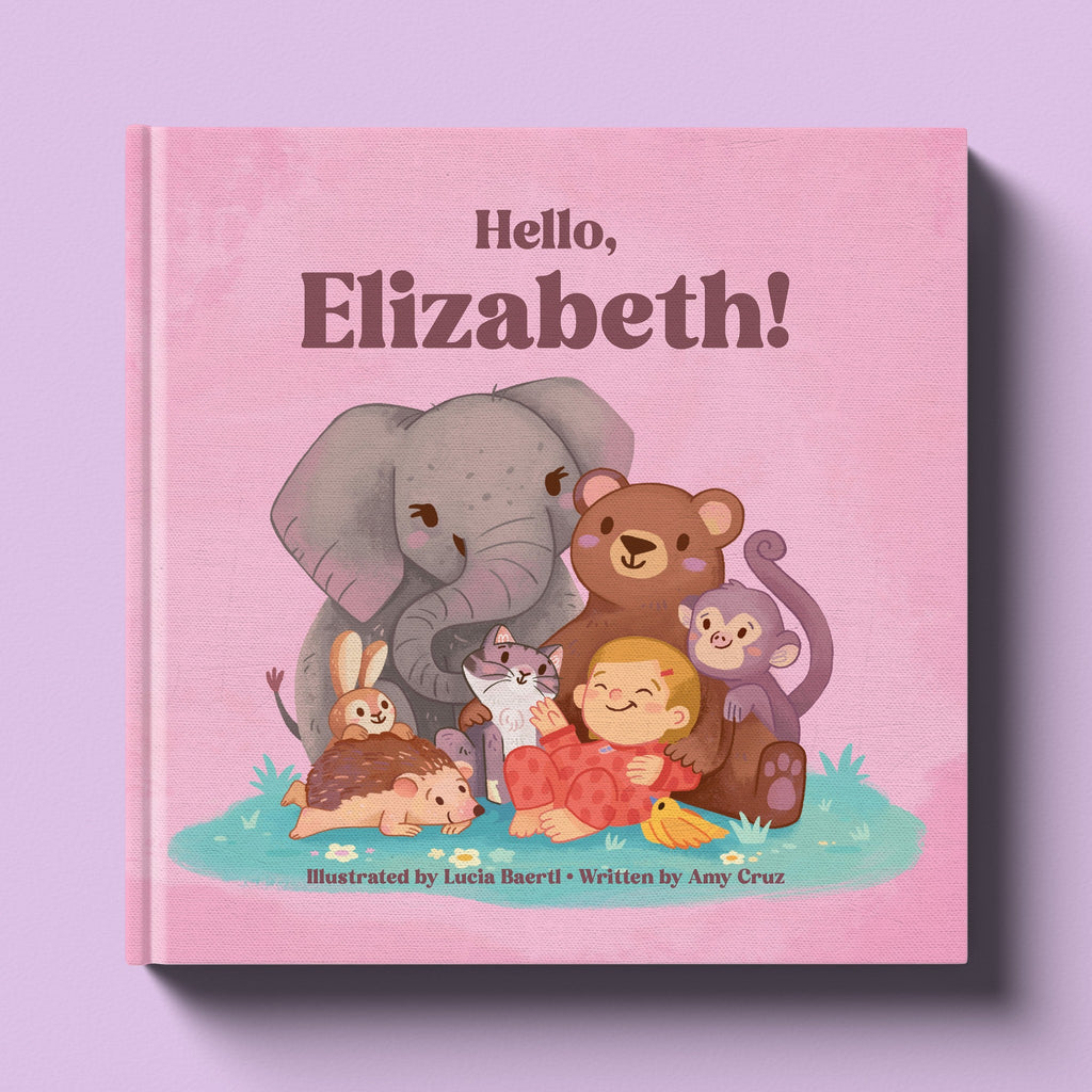 Cover of New Baby Girl, a personalized milestone keepsake book
