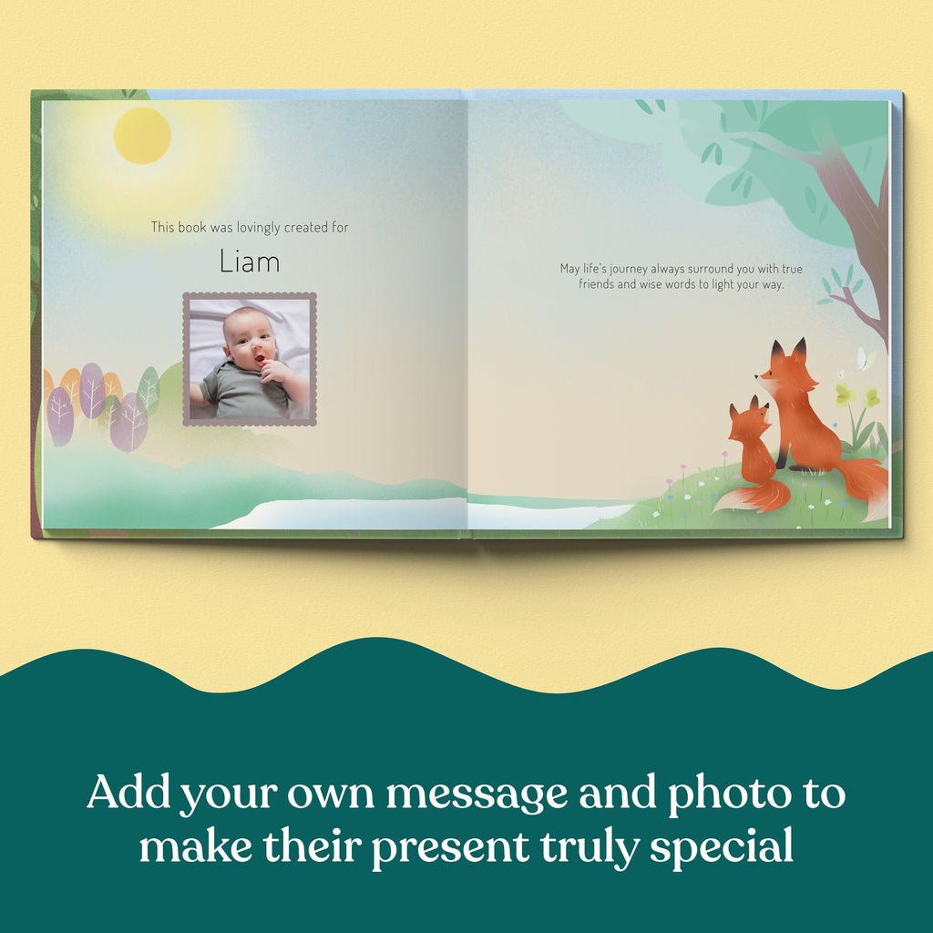 Inside page from Wise Words for You, a personalized bedtime storybook