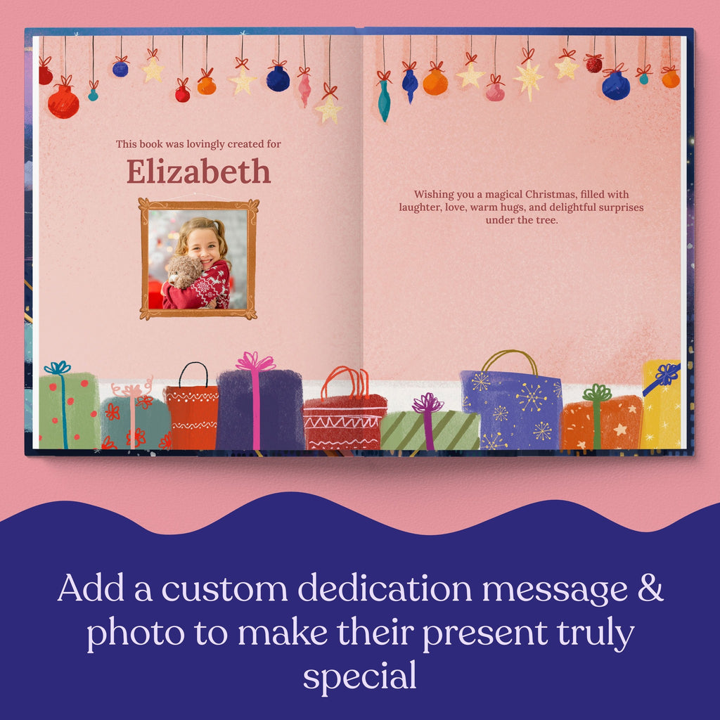 Inside page from The Night Before Christmas, a personalized holiday storybook