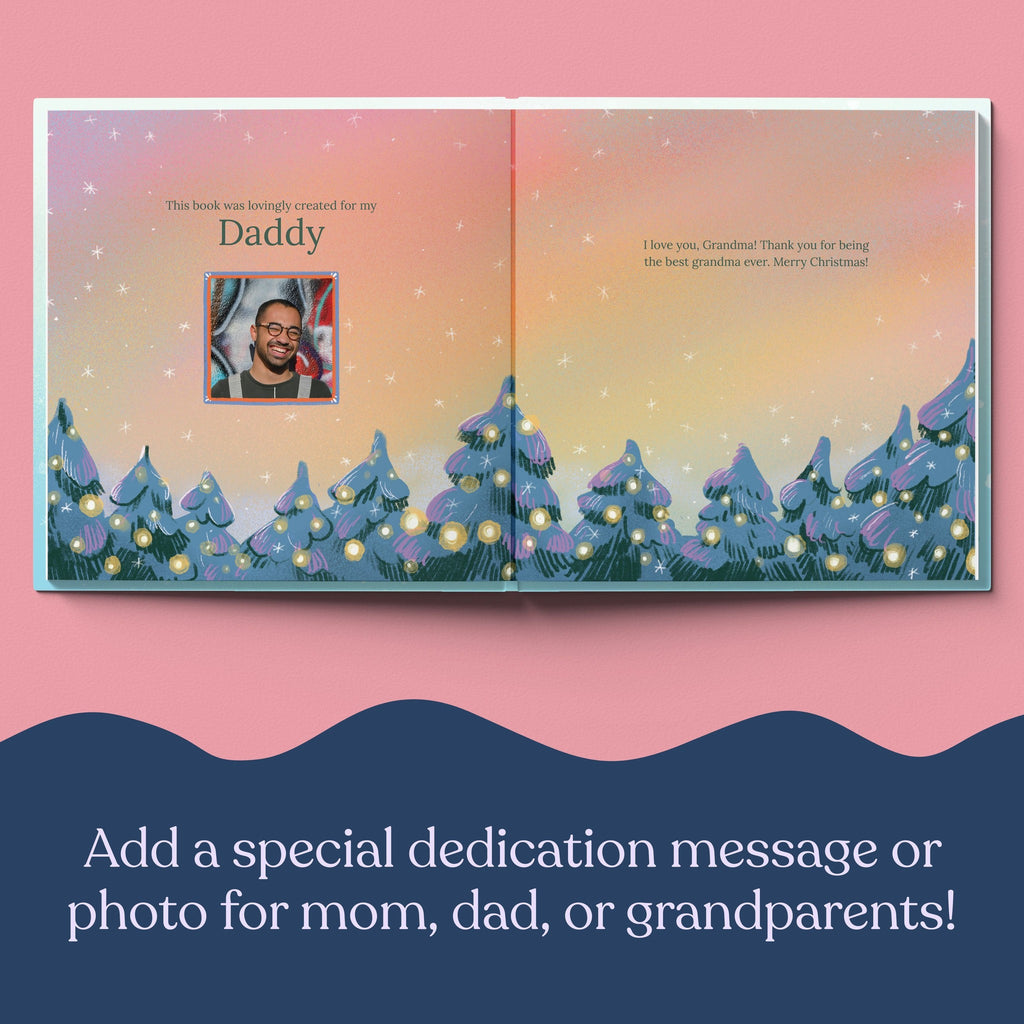Inside page from My First Christmas with Daddy, a personalized holiday storybook