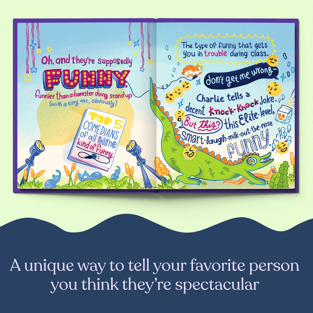 Inside page from This Book is Not About You, a personalized keepsake storybook