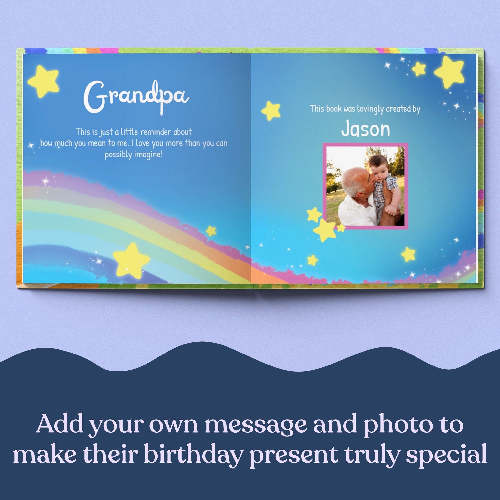 Inside page from How Much I Love Grandpa, a personalized keepsake storybook