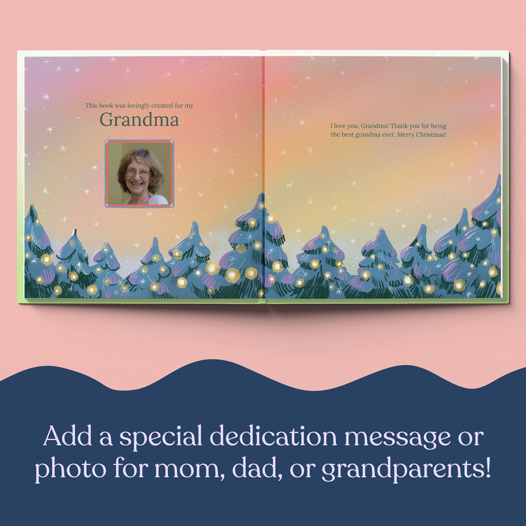 Inside page from My First Christmas with Grandma, a personalized holiday storybook