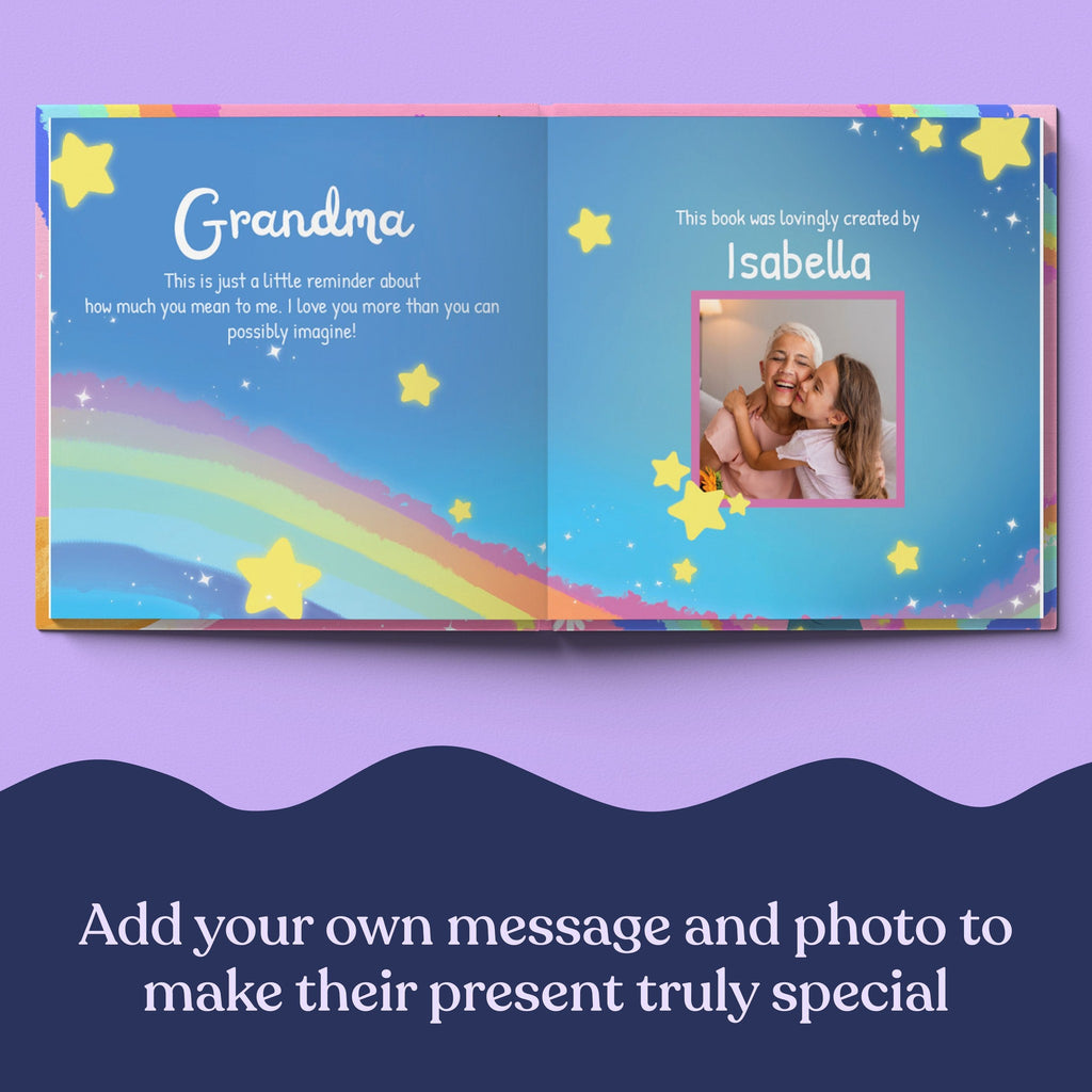 Inside page from How Much I Love Grandma, a personalized keepsake storybook