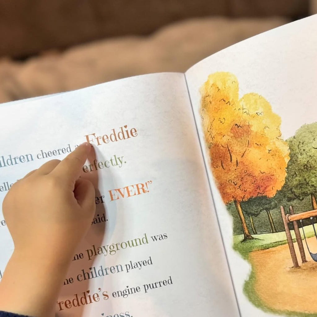 Inside page from The Dig Dig Digger, a personalized illustrated adventure book
