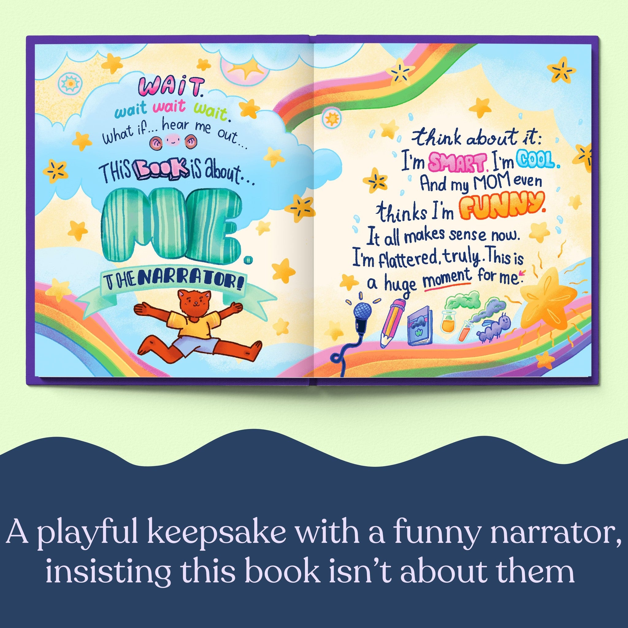 Inside page from This Book is Not About You, a personalized keepsake storybook