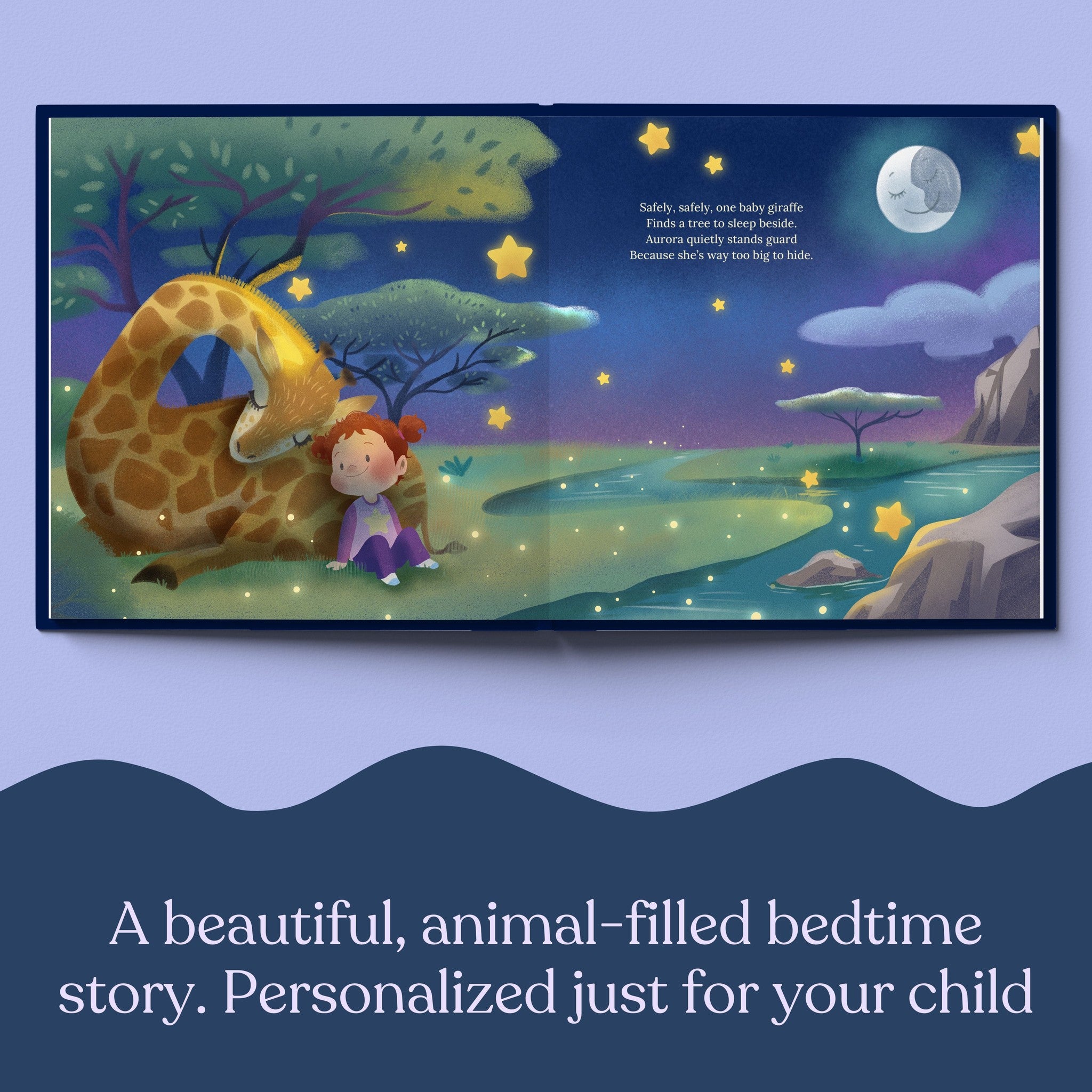 Inside page from Sweet Dreams for You, a personalized bedtime storybook