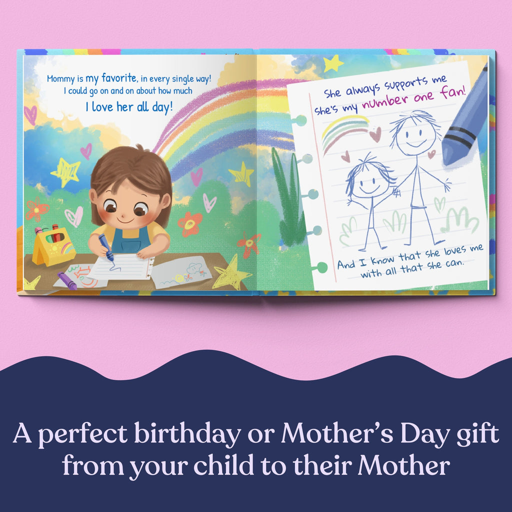 Inside page from How Much I Love Mommy, a personalized keepsake storybook