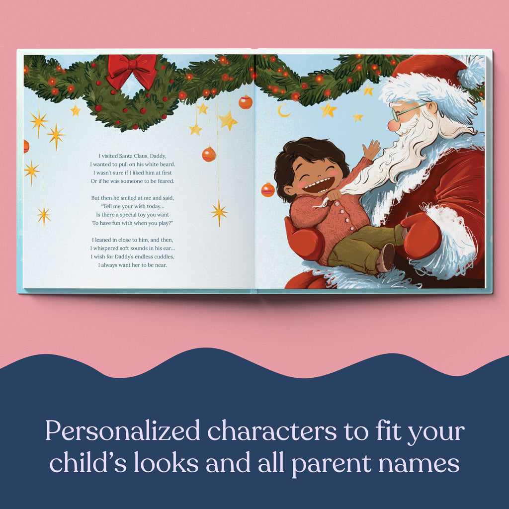 Inside page from My First Christmas with Daddy, a personalized holiday storybook