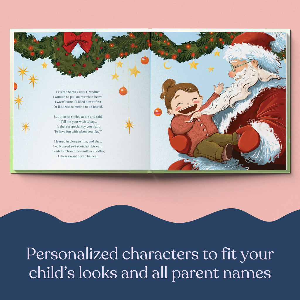 Inside page from My First Christmas with Grandma, a personalized holiday storybook