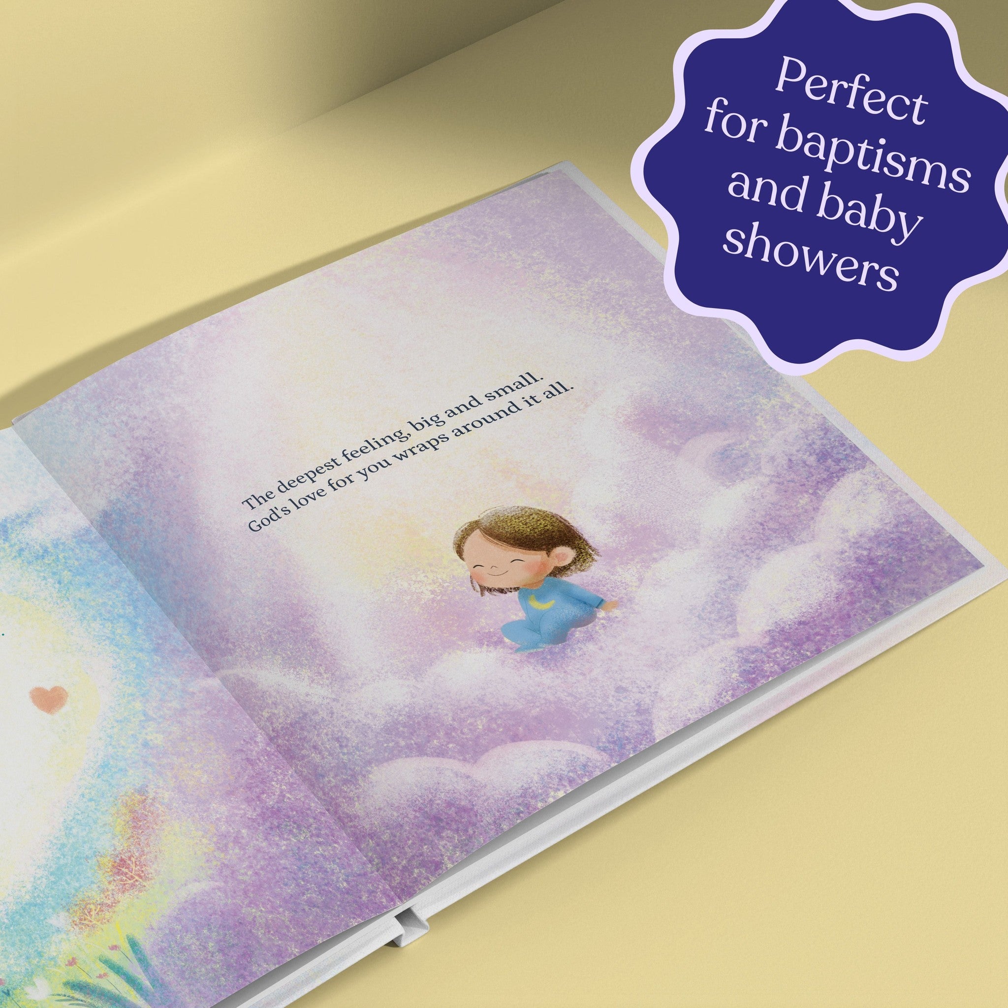 Inside page from God Made All Your Feelings, a personalized faith storybook