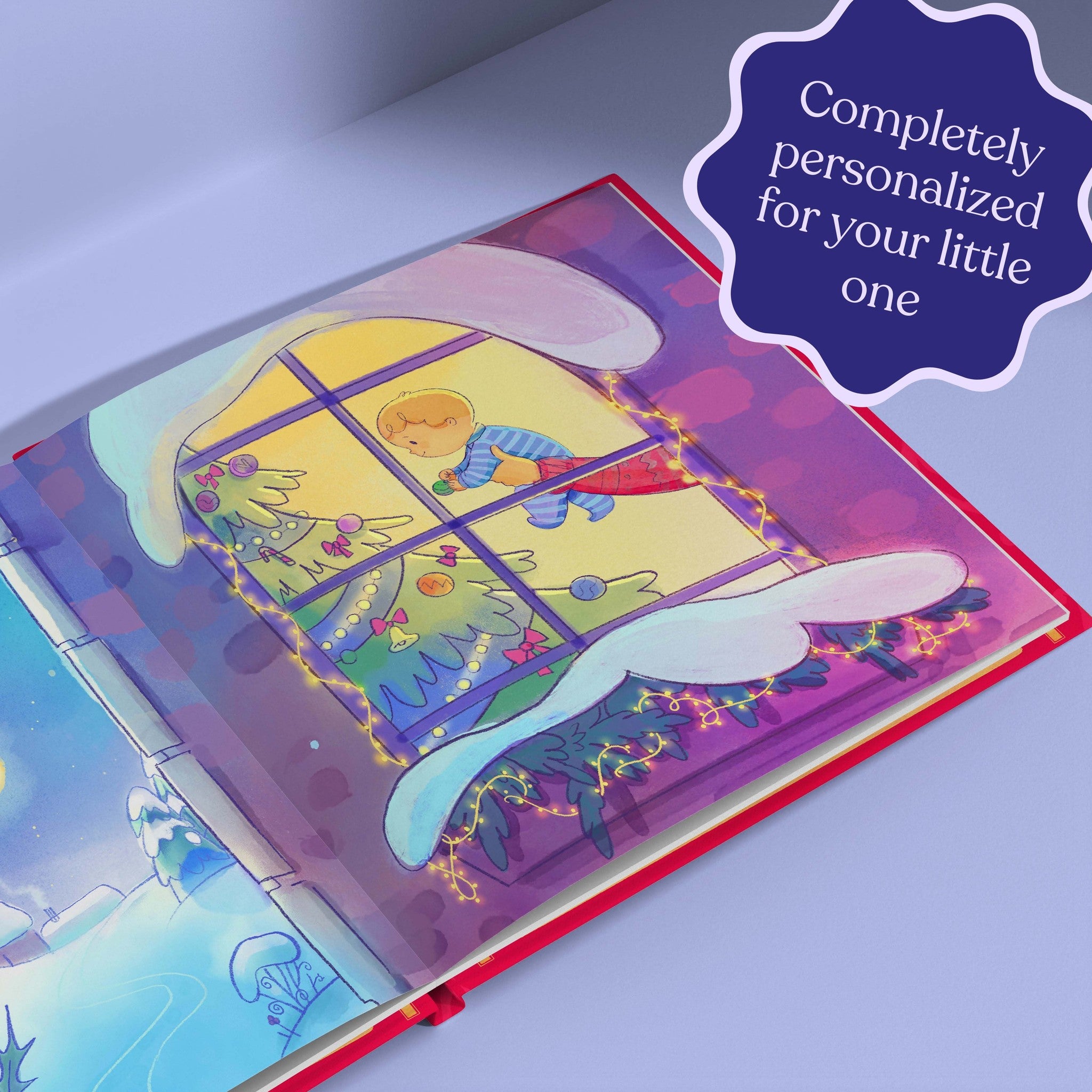 Inside page from This Christmas, God Gave Us You, a personalized holiday storybook