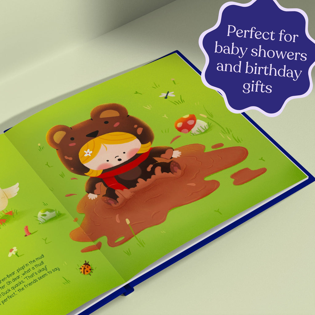 Inside page from Our Little Bear, a personalized keepsake storybook