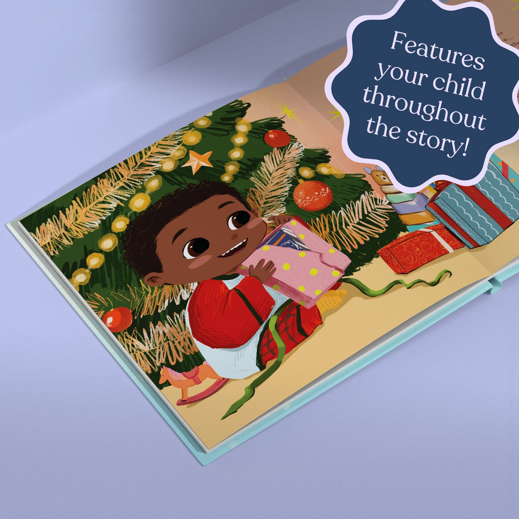 Inside page from My First Christmas with Grandpa, a personalized holiday storybook