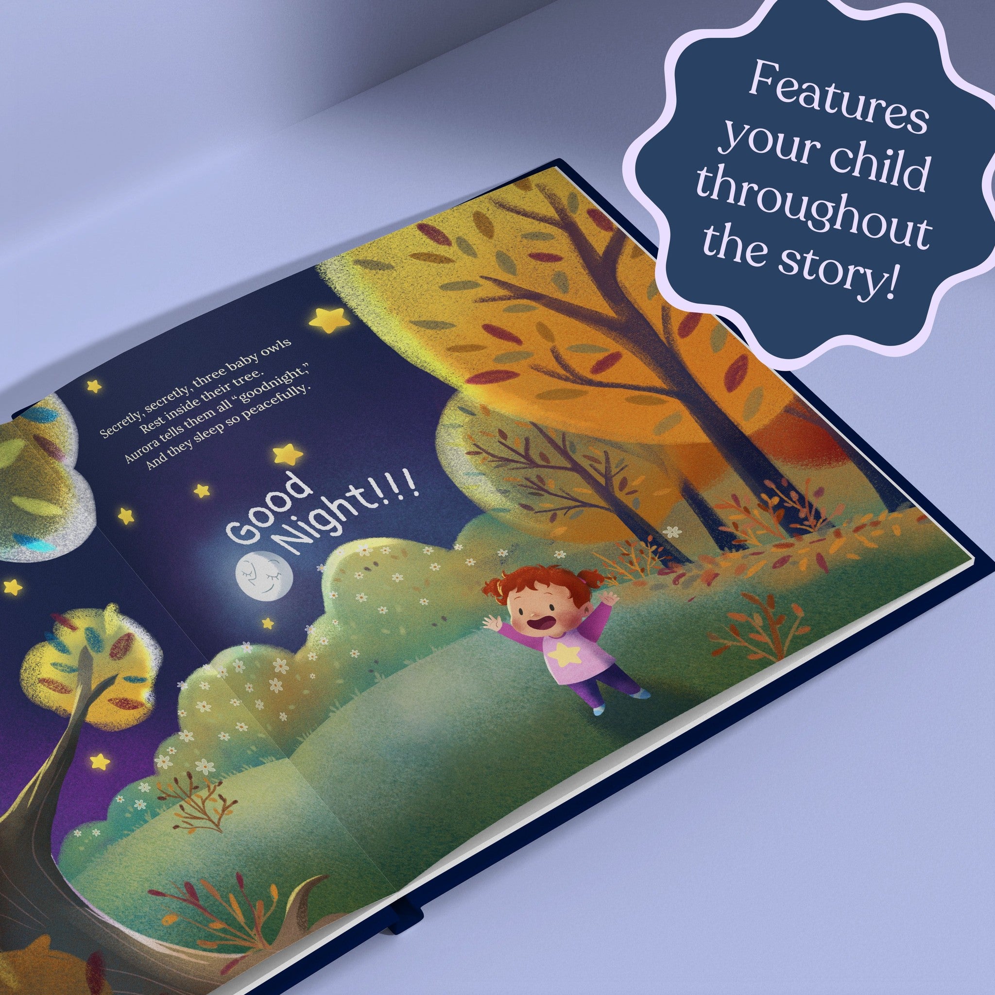 Inside page from Sweet Dreams for You, a personalized bedtime storybook