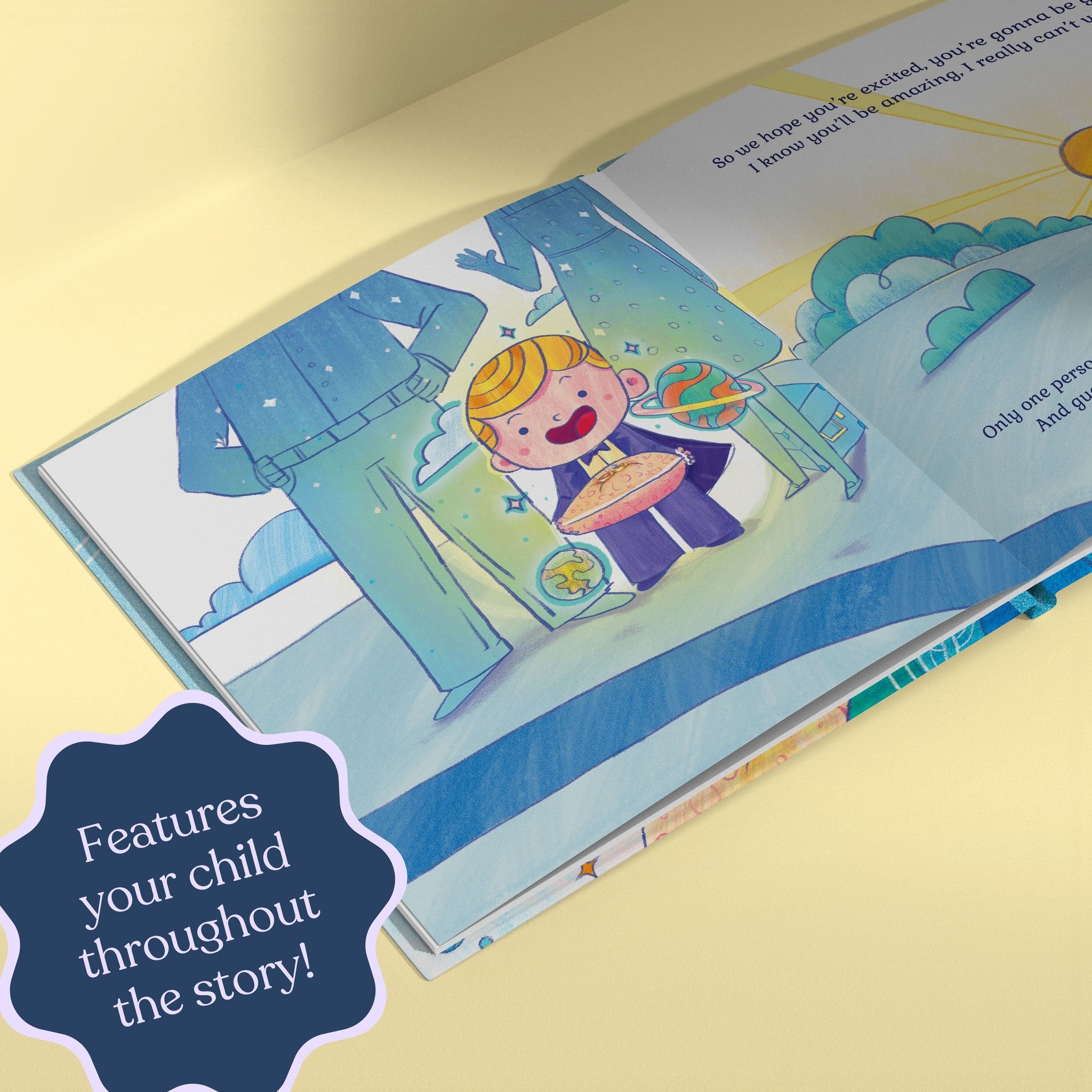 Inside page from Will You Be Our Ring Bearer, a personalized milestone keepsake book