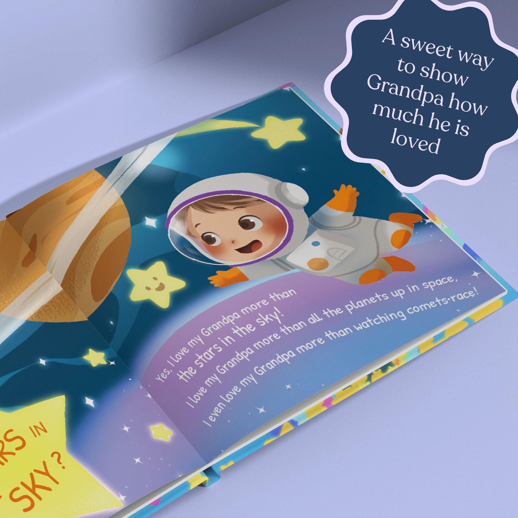 Inside page from How Much I Love Grandpa, a personalized keepsake storybook