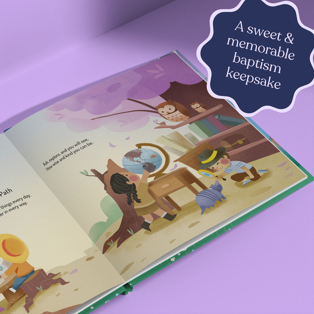 Inside page from Wonderful Wishes for You, a personalized bedtime storybook