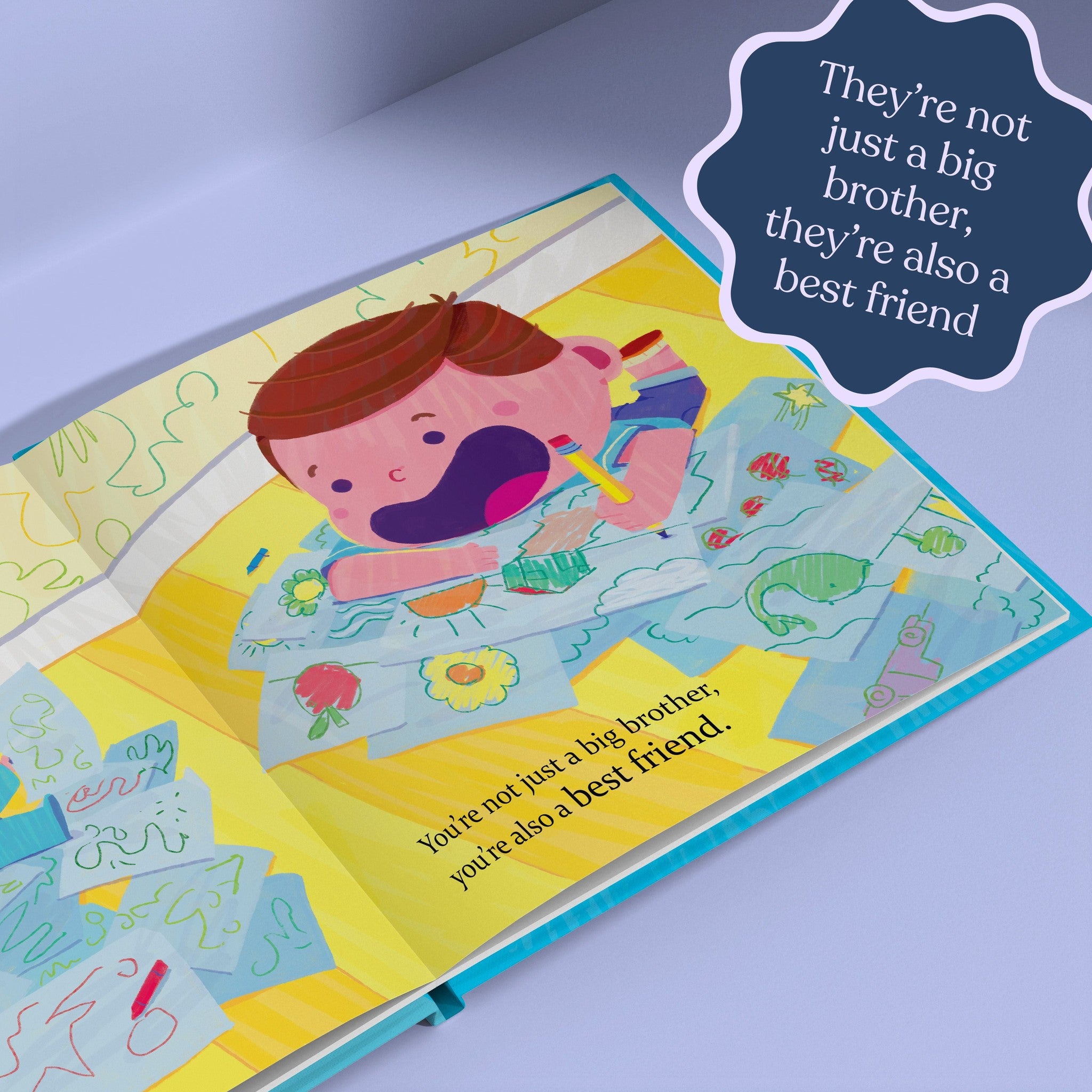 Inside page from The Best Big Brother Ever, a personalized keepsake storybook