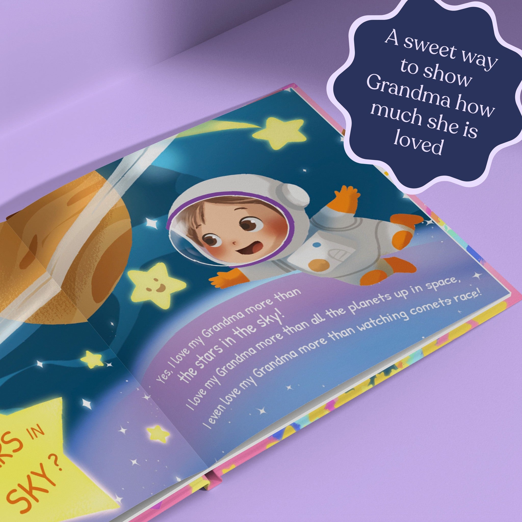Inside page from How Much I Love Grandma, a personalized keepsake storybook