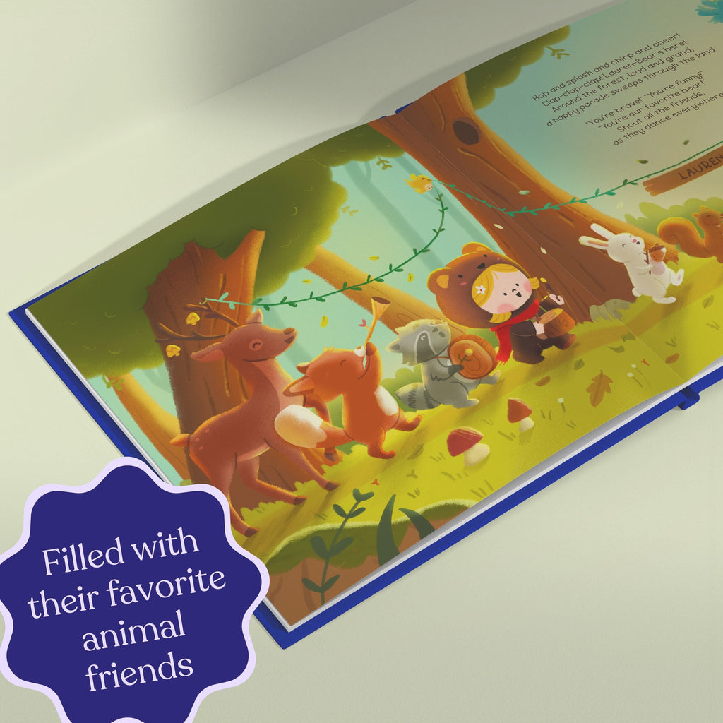 Inside page from Our Little Bear, a personalized keepsake storybook