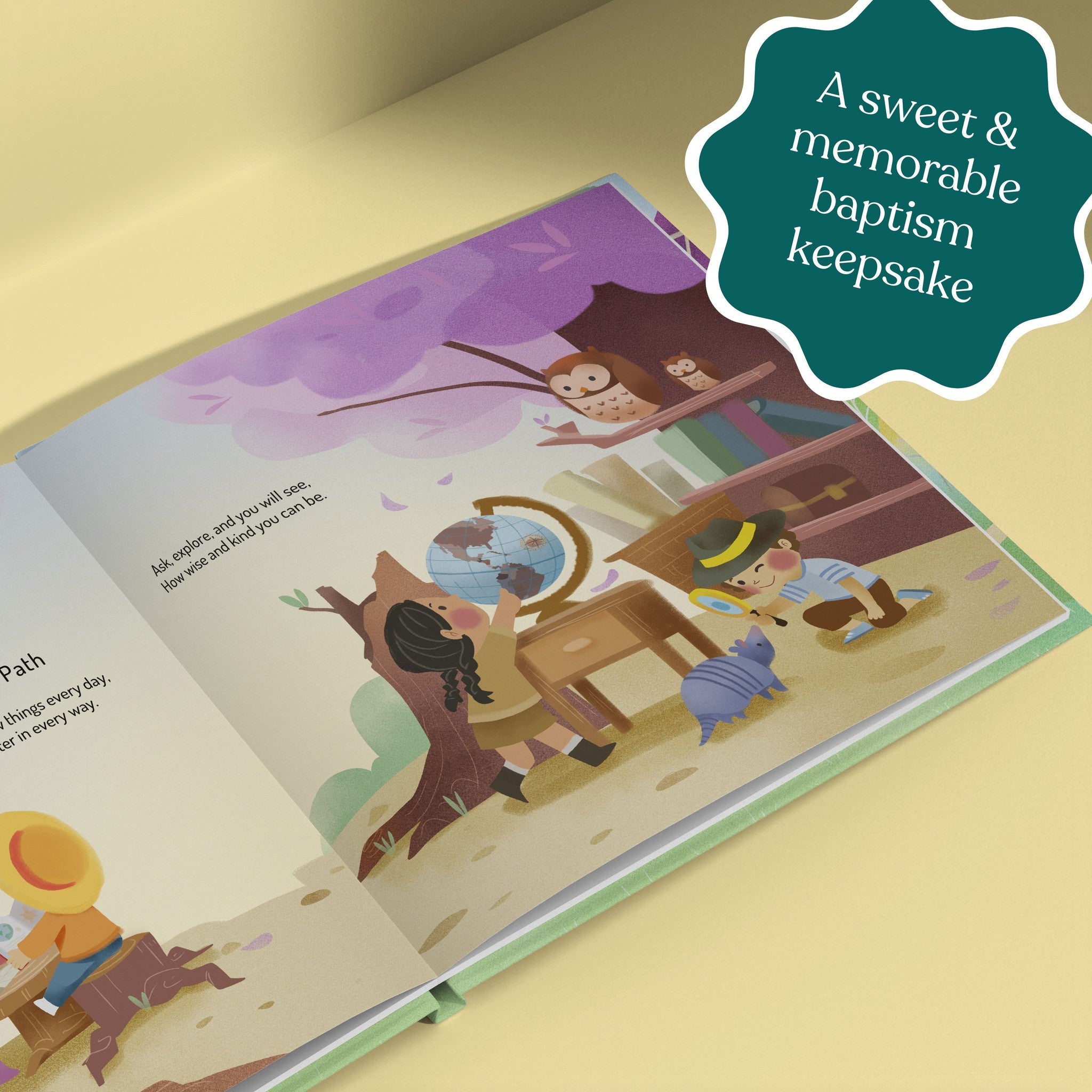 Inside page from Wise Words for You, a personalized bedtime storybook
