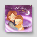 Cover of Loves Mom to the Moon and Back, a personalized illustrated adventure book