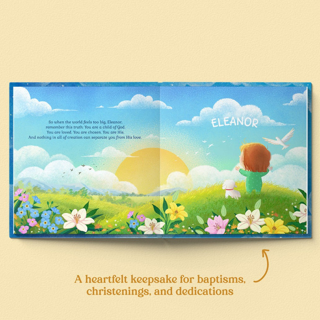 Inside page from Child Of God, a personalized faith storybook